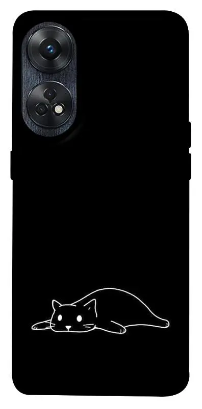 TPU чохол Demsky Lazy cat для Oppo Reno 8 T 4G