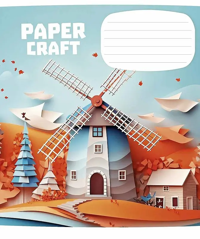 Зошит загальний Школярик Paper craft у косу лінію 12 аркушів 30 шт. (012-3354C) - фото 3