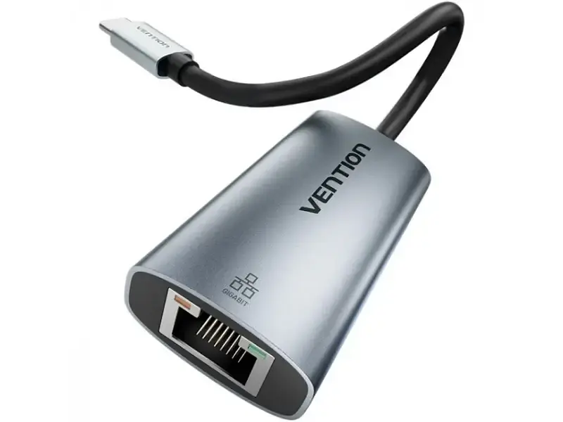 Мережева карта Vention USB Type-C to RJ-45 Gray (CFPHB) - фото 2