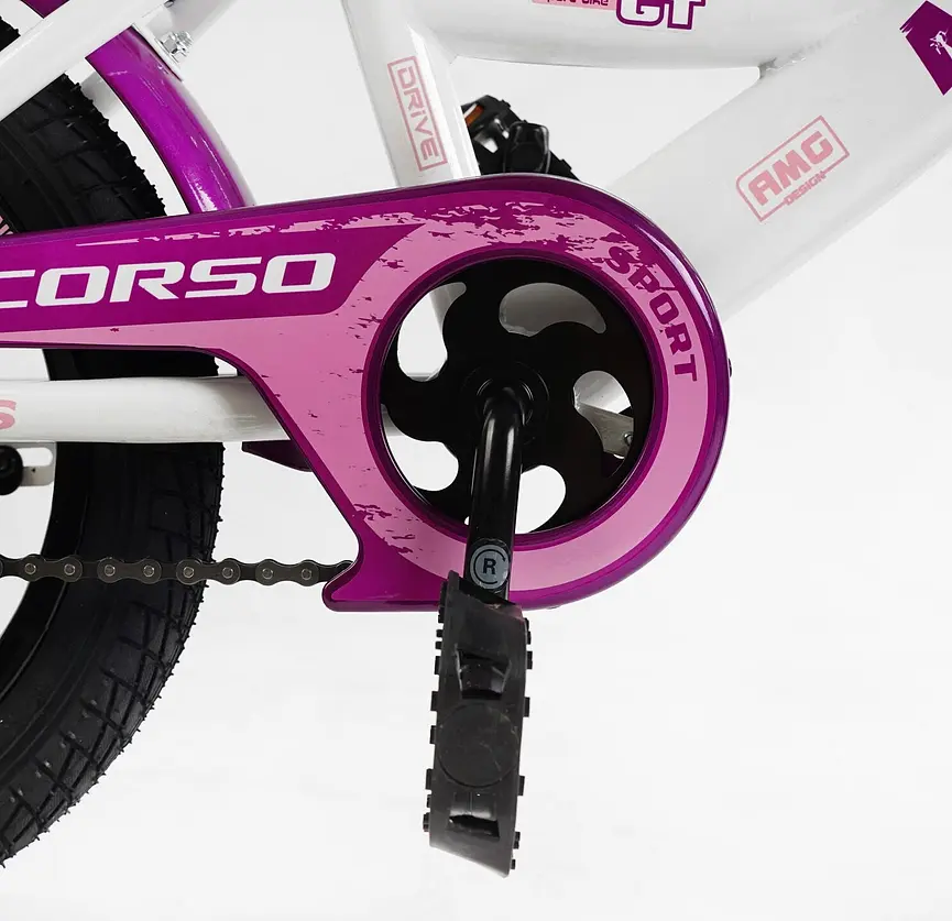 Велосипед 2-х колёсный 14" CL-14187 CORSO MAXIS, ручной тормоз, звонок, сидение с ручкой, доп.колёса, собран 75%, в коробке (6800067141873) - фото 4