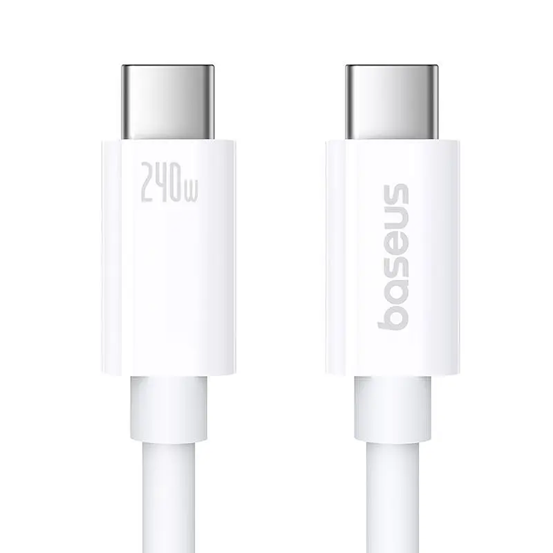 Дата кабель Baseus Superior Series 2 USB4 Full-Function Type-C to Type-C 240W (1m) (P10365200211) Moon White - фото 2