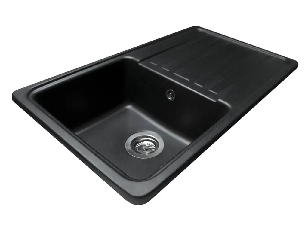 Кухонна мийка Miraggio VERSAL black (0002349) Граніт, Врізна, Чорний - фото 3