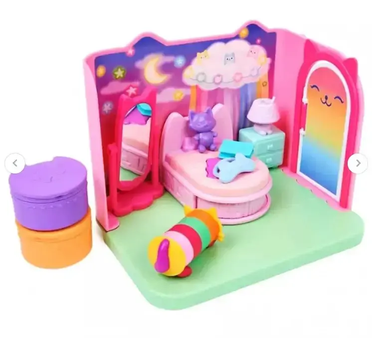 Ігровий набір Спальня Ляльковий будиночок Габбі Spin Master Gabby's Dollhouse Pillow Cat's Sweet Dreams Bedroom з фігуркою та аксесуарами (SKU-184) - фото 3