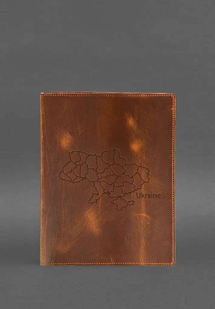 Кожаная папка для документов 5.0 Светло-коричневая Crazy Horse с эффектом Pull Up - фото 2