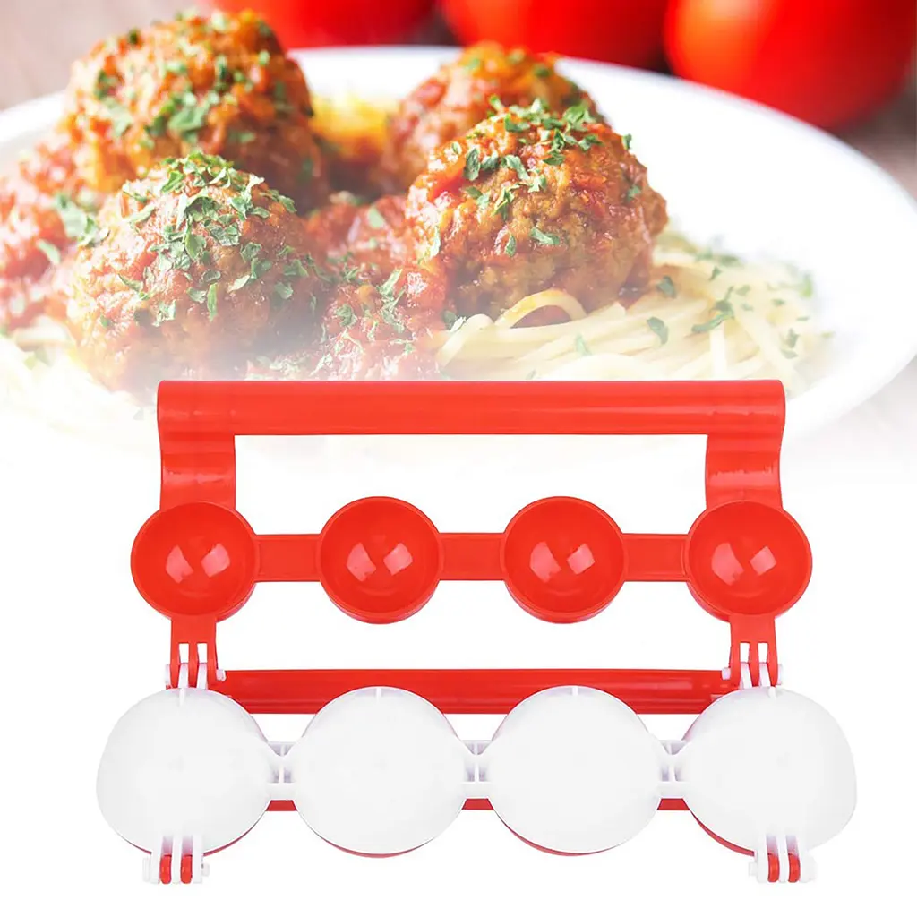 Форма для приготовления фрикаделек с начинкой Stuffed Ball Maker, Kitchen Master Красный 85830 - фото 4