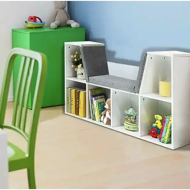 Шкаф-органайзер Costway Kinder с подушкой для сидения - фото 6