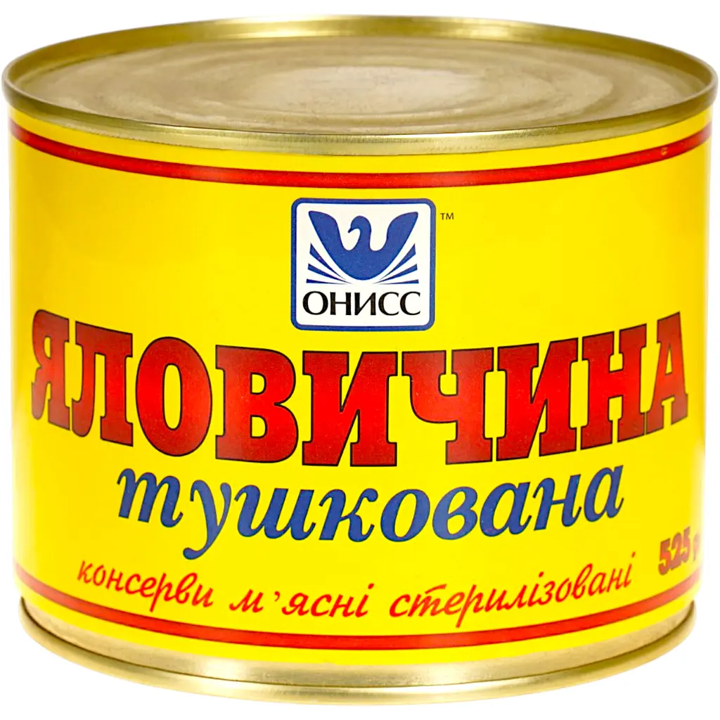 Консервоване м'ясо Онисс Яловичина тушкована 525 г (460905) - фото 2