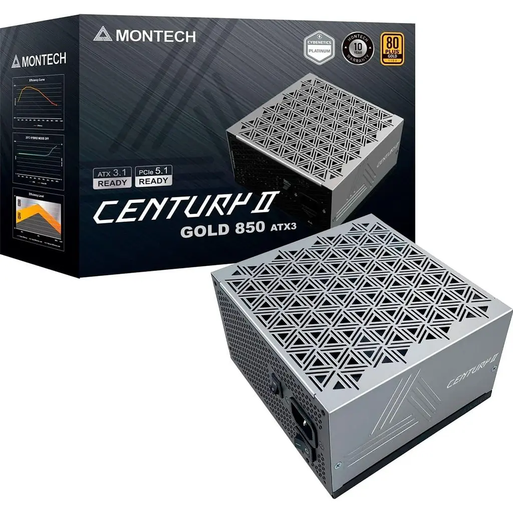 Блок питания MONTECH CENTURY II 850W ATX 3.1 80+ Gold (CENTURY II 850) - фото 7