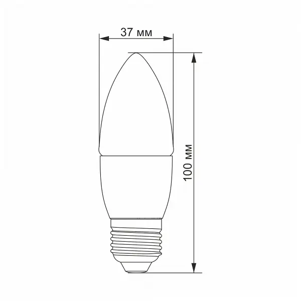 LED лампа VIDEX C37e 7W E27 4100K - фото 3