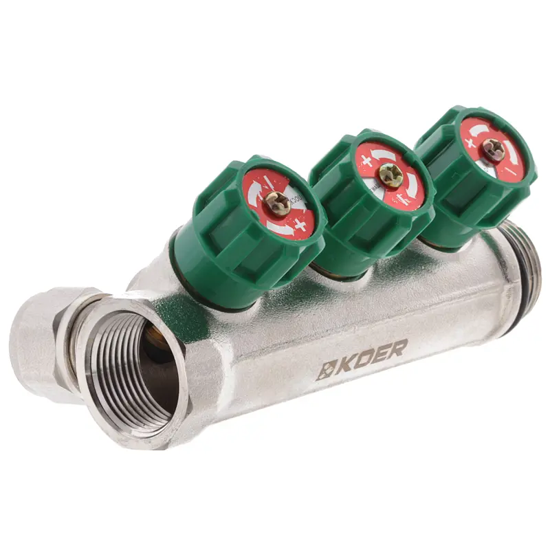 Колектор вентильний з фітингом Koer KR.1123-3 3/4"x3 ways KR2830 - фото 2