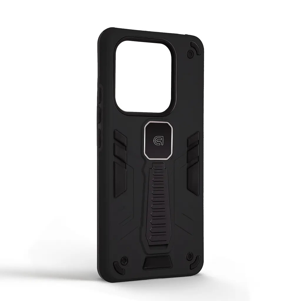 Чехол для Xiaomi Redmi Note 14 5G, Proover, черный, с подставкой и магнитом, противоударный, ударопрочный, бронированный, панель-накладка, защита всего корпуса, термополиуретан (TPU) + поликарбонат (PC), ArmorStandart (ARM85785) - фото 2