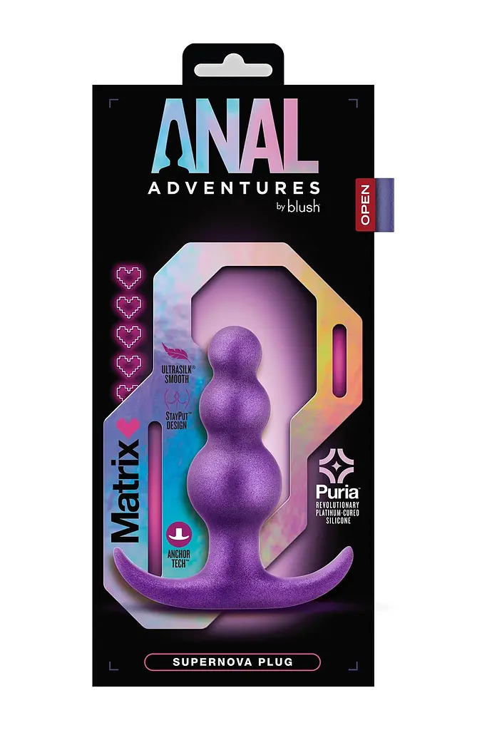 Анальная пробка Anal Adventures Matrix Supernova Plug 7.6 см (фиолетовый) - фото 4