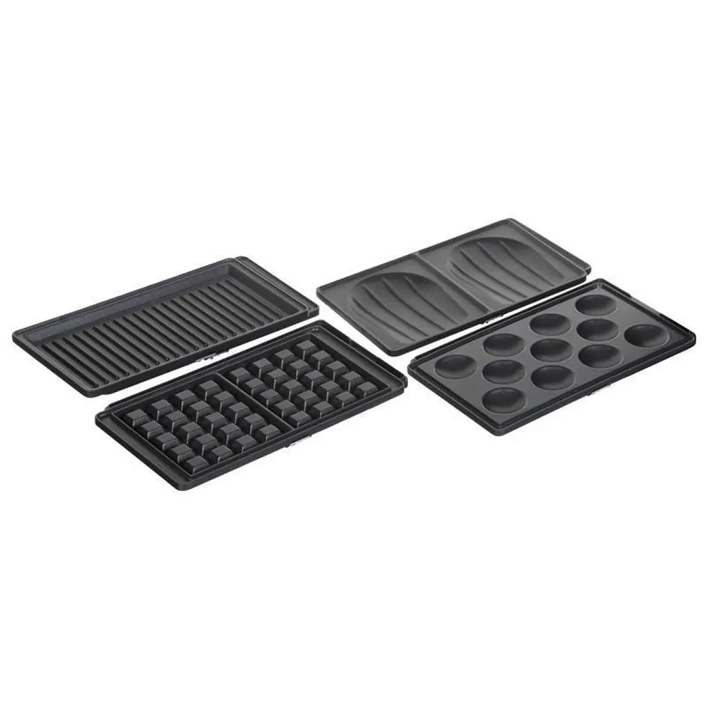 Tefal Мультимейкер Snack collection 700Вт, тефлон, 3 пластини, корпус-нержав.сталь/пластик, чорний - фото 6
