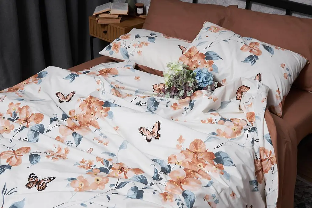 Комплект постельного белья Moon&Star Бязь Gold Люкс Flora King Size 220x240 наволочки 4х50х70 - фото 5