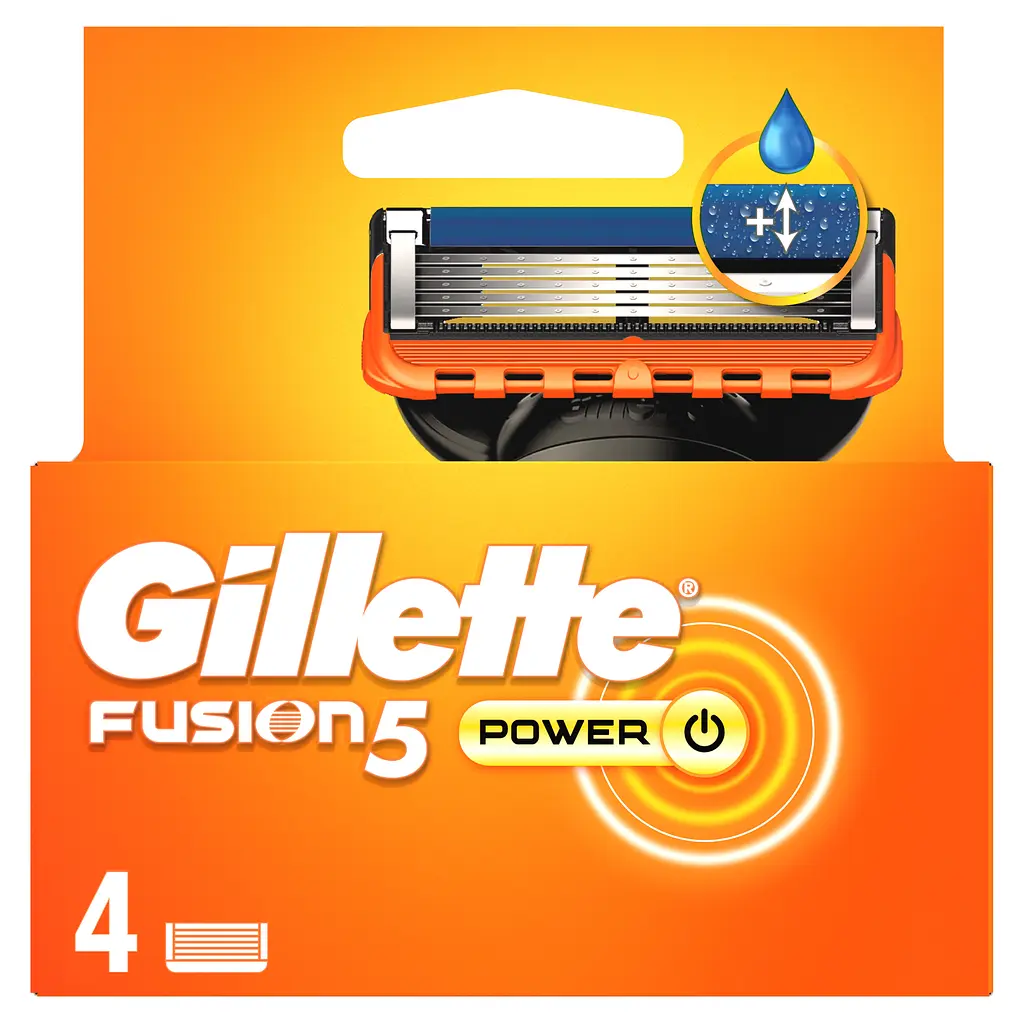 Змінні картриджі для гоління (леза) чоловічі Gillette Fusion5 Power 4 шт. - фото 2