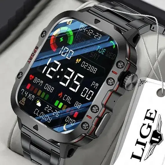 Розумний смарт-годинник Lige Smart Expert Nano Steel 2 ремінця Чорний - фото 3