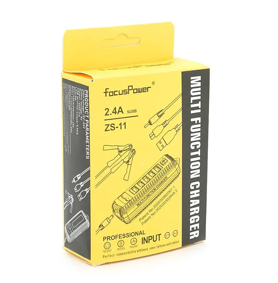 Зарядний пристрій 5 USB 2.0 Voltronic ZS11, ліхтарик, з крокодилами живлення 12 В - фото 5