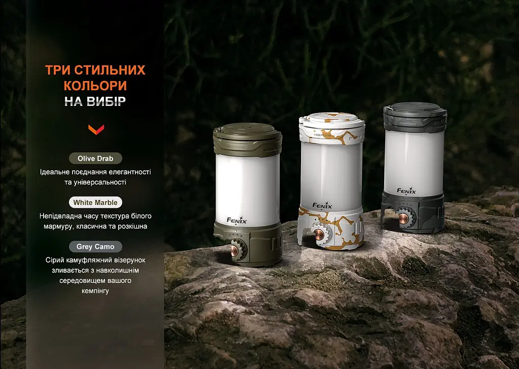 Кемпінговий ліхтар Fenix CL26R Pro, мармуровий білий - фото 9