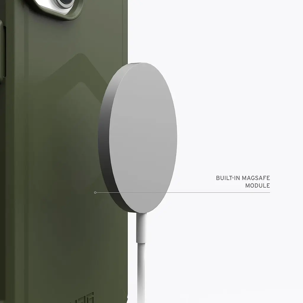 Оригинальный противоударный чехол для Iphone 15/14/13 UAG Essential Armor MagSafe Olive Drab 114288117272 - фото 6