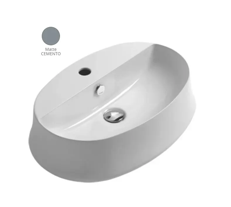 Умивальник Simas Sharp 60 см cemento matt Сірий SH05