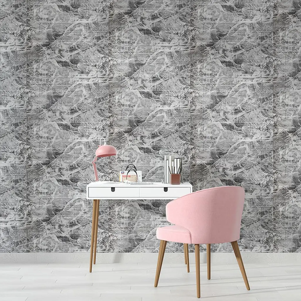 Самоклеюча 3D панель Sticker Wall у рулоні 19600x700x3мм Мармур Чорний R061-3-20 SW-00001196 - фото 7