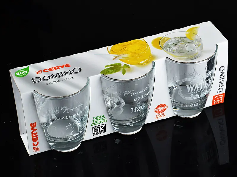 Набір склянок Cerve White Text300 мл 3 шт. (650-662) - фото 2