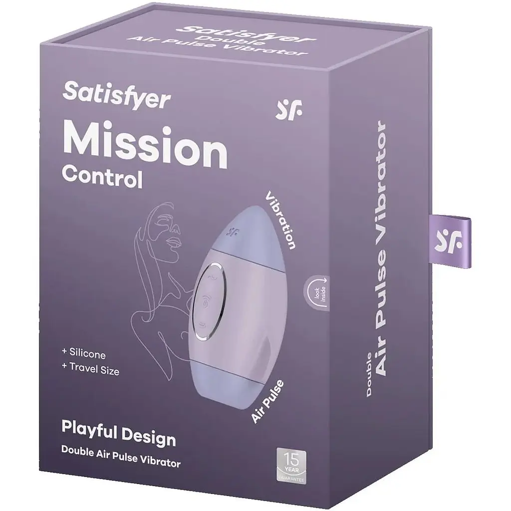 Вакуумный стимулятор с вибрацией Satisfyer Mission Control Violet, 2 - фото 6