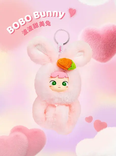 Колекційна м'яка іграшка з кільцем Tangle x Cimmy Fluffy Bunny Bobo (HWTANGLE01S01-PC01) - фото 2