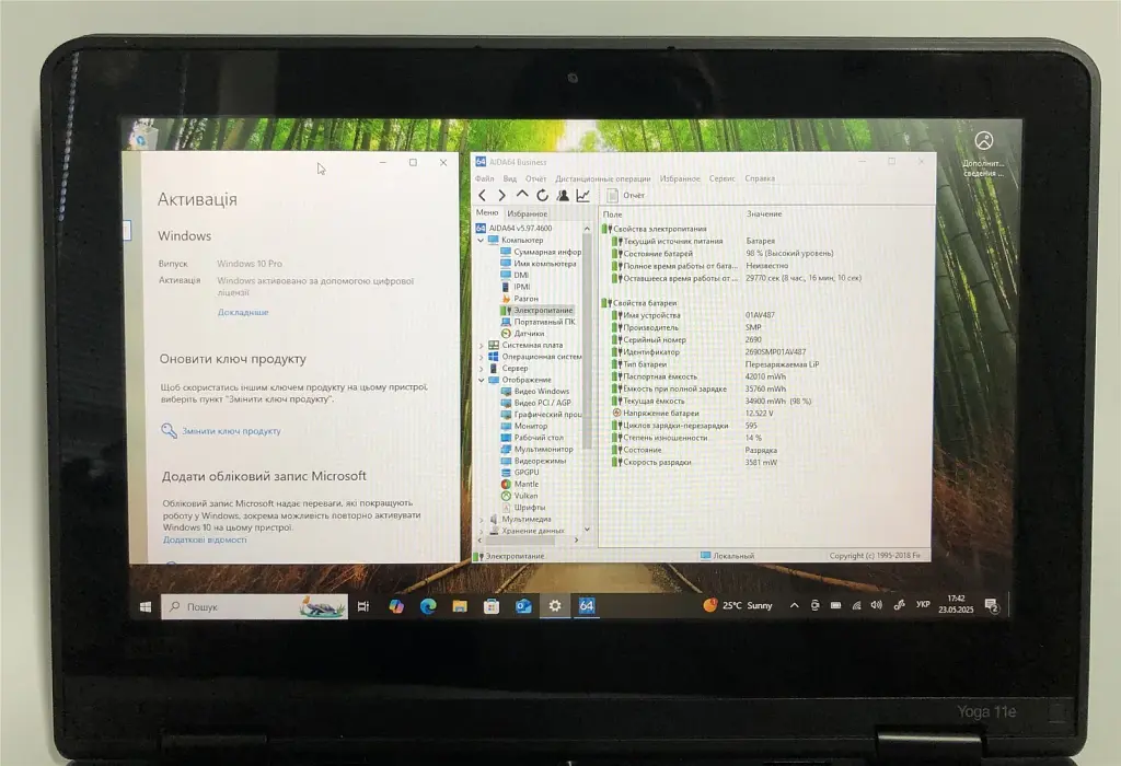 Ноутбук Lenovo ThinkPad Yoga 11e G5 / 11.6" (1366x768) IPS Touch / Pentium N5000 / 8GB / 256GB SSD / Win11Pro - Б/в - фото 2
