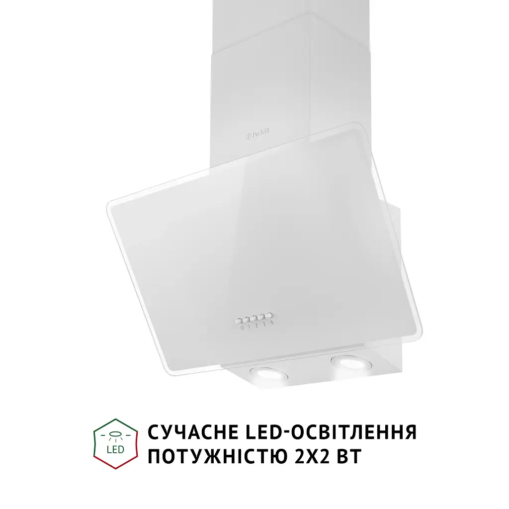 Витяжка декоративна похила Perfelli VICCO 5HM BIANCO - фото 4
