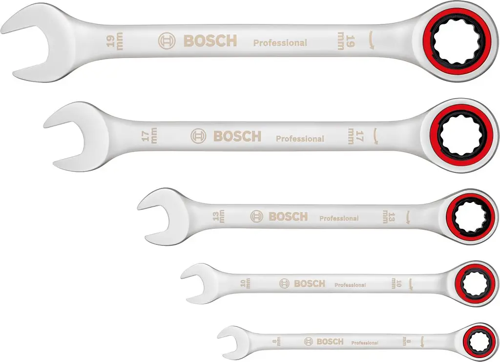 Ключі комбіновані Professional, 8,10,13,17,19мм, набір 5шт Bosch hoz0013895 - фото 4