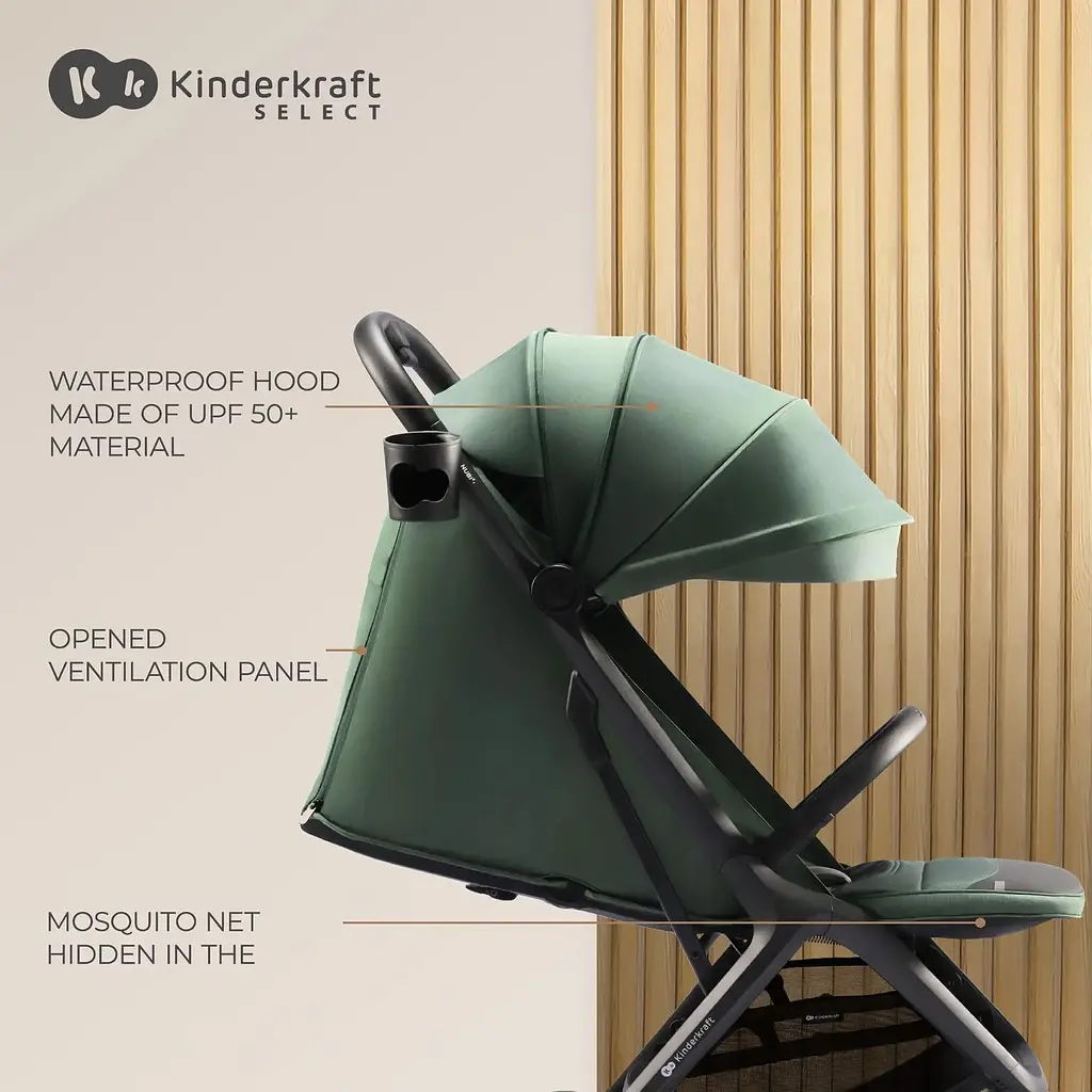 Прогулочная коляска Kinderkraft Nubi 2 Sand Beige бежевая (00-00305182) - фото 11
