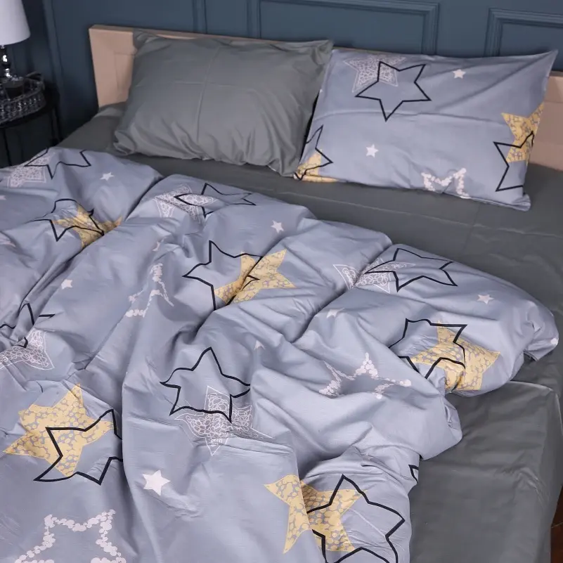 Простирадло MirSon Сатин 22-1373 Gray Starry Sky 110х160 см (2200010474893) - фото 2
