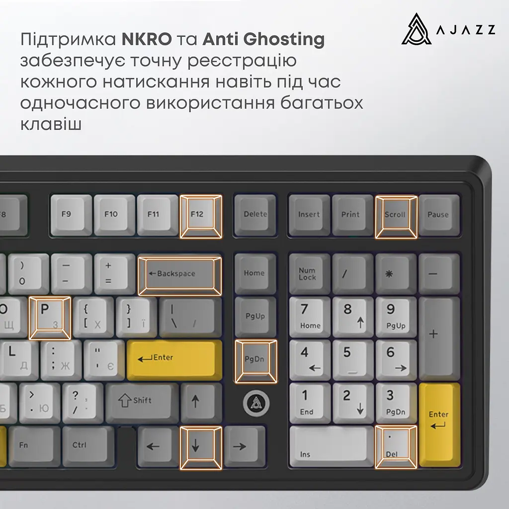 Клавіатура Ajazz AK980 Magnetic Switch Black USB-C (AK980-MAX-M-BGY) - фото 10