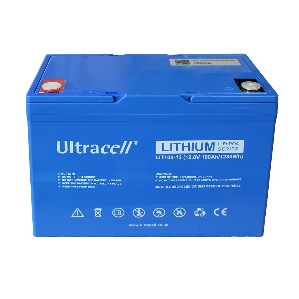 Батарея аккумуляторная Ultracell LiFePO4 12(12.8)V 100Ah/1280W(1.28kW) BLUETOOTH - фото 2