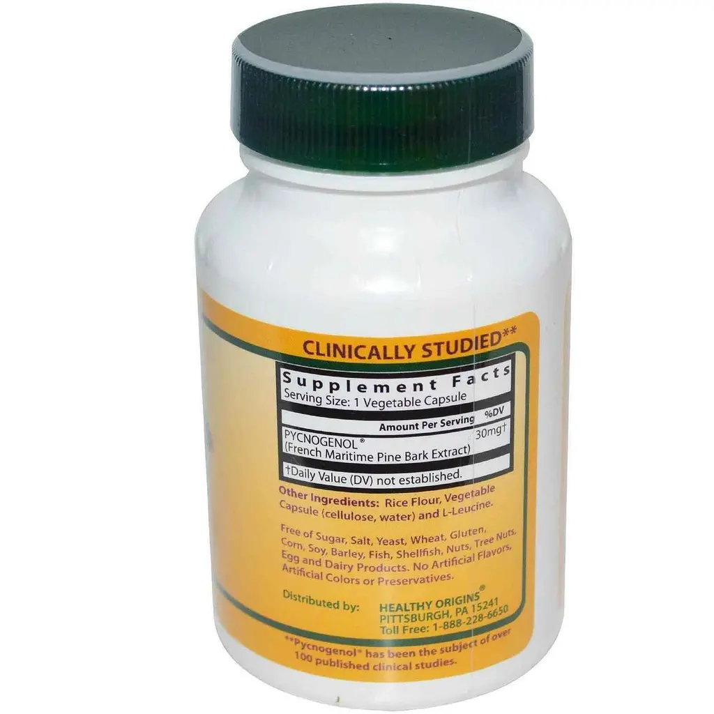 Пікногенол екстракт сосни Healthy Origins Pycnogenol 30 мг 60 капсул - фото 2