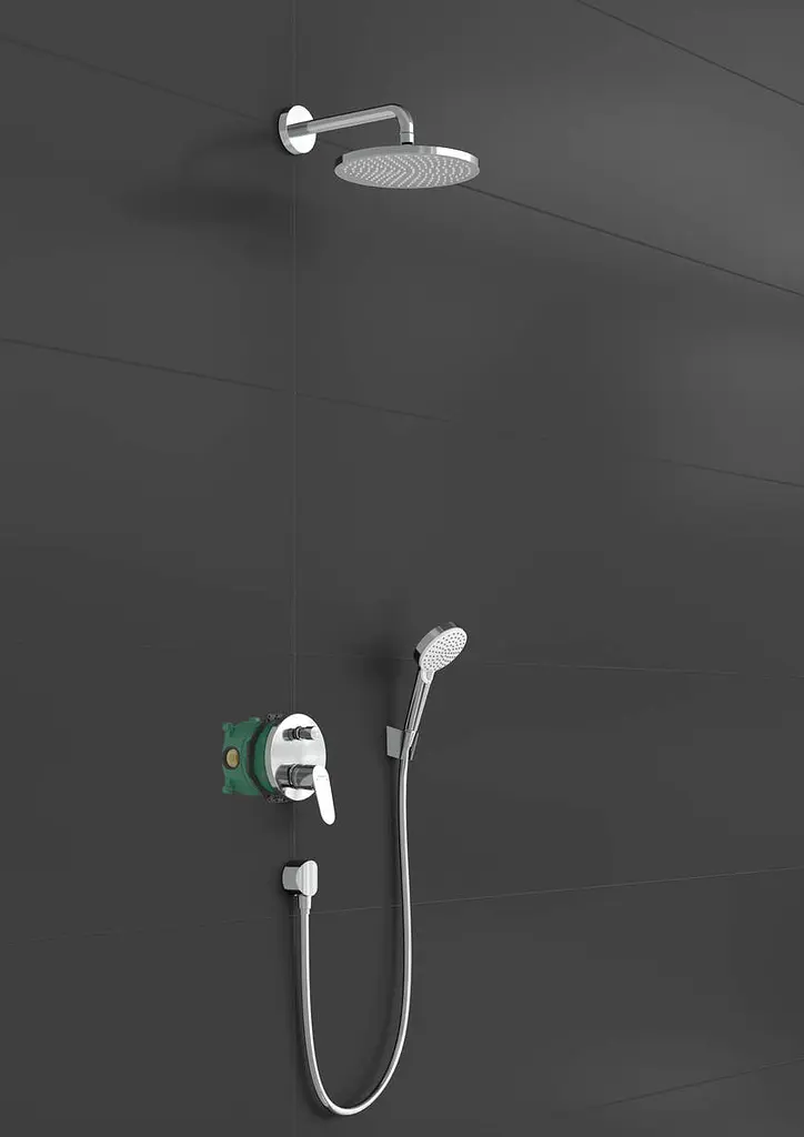 Душова система прихованого монтажу Hansgrohe Crometta S 240 1jet Focus Chrome 27958000, Хром - фото 3
