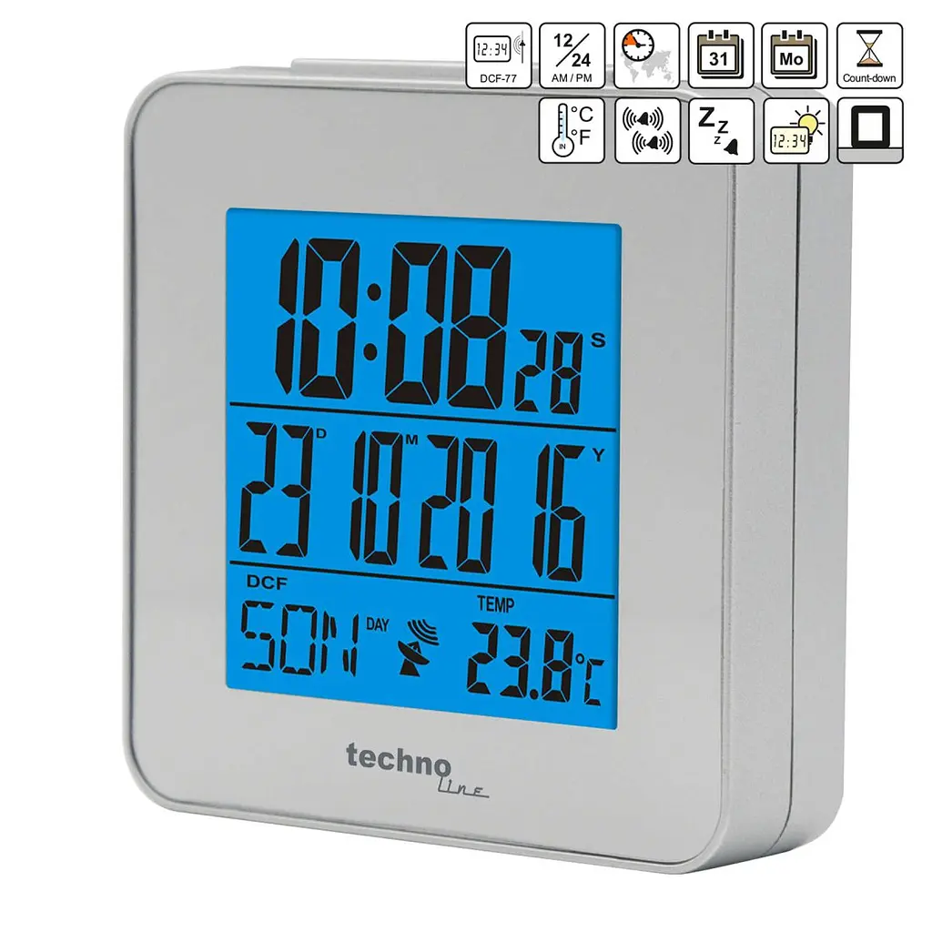 Годинник настільний Technoline WT268 Silver (WT268) - фото 3