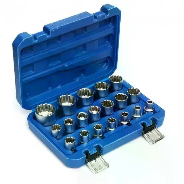 Набір 12-гранних торцевих головок Kraft&Dele KD10348 21 шт 1/2″ - фото 2
