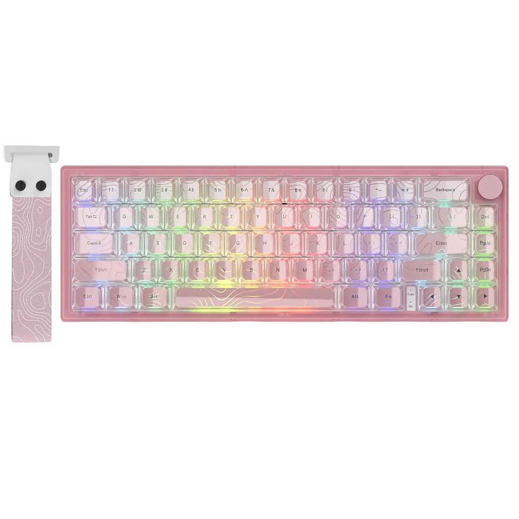 Клавіатура Womier VK66 Pro Topographic Pink (VK66PRO-TP) - фото 4
