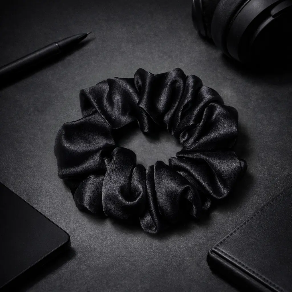 Набір з 5 штук шовкових резинок для волосся Чумацький Шлях - обери настрій - Choose Your Mood - Розмір L (1240-02) - фото 4