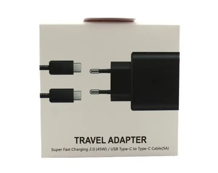 Зарядка для пристрою Adapter PRC 9176 потужність 45 Вт 5А + кабель Type-C USB швидкий заряд чорний - фото 8