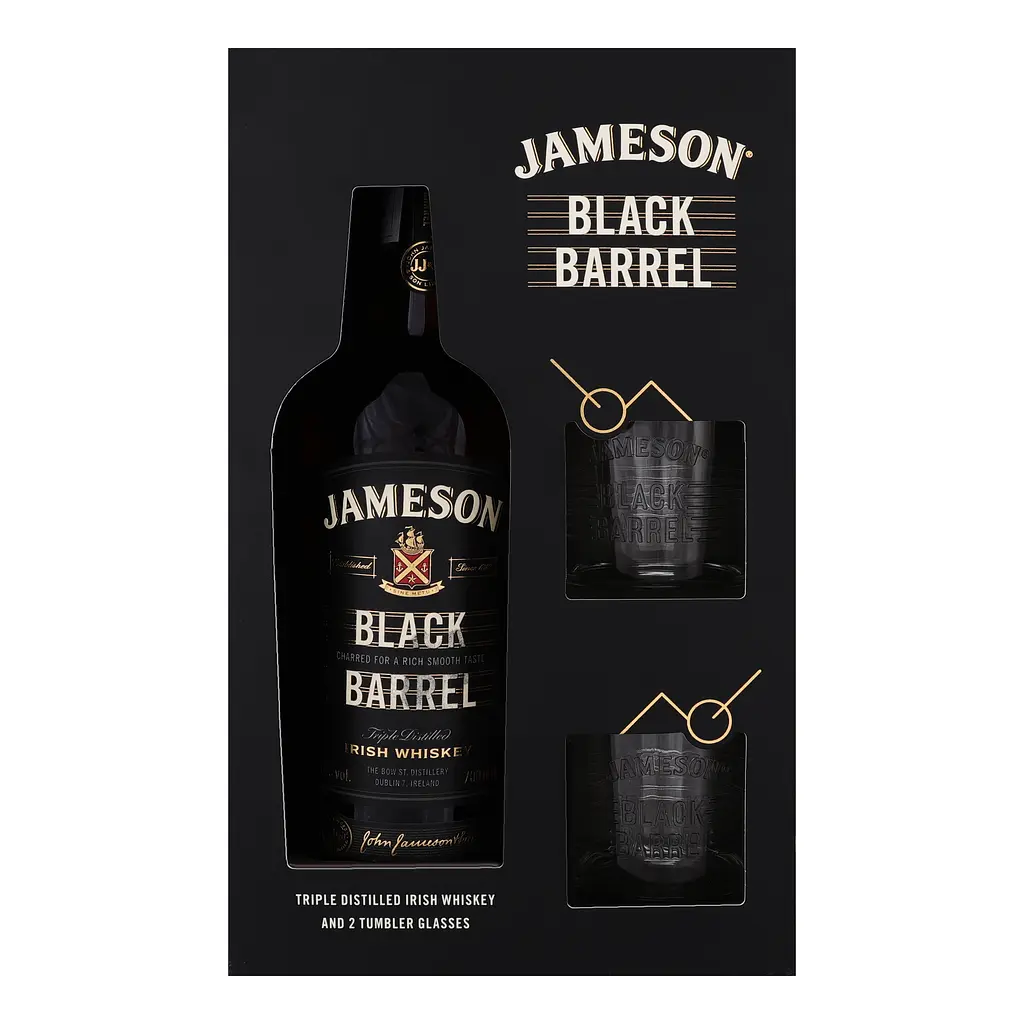 Віскі Jameson Black Barrel Blended Irish Whiskey, 40%, 0,7 л + 2 склянки - фото 2