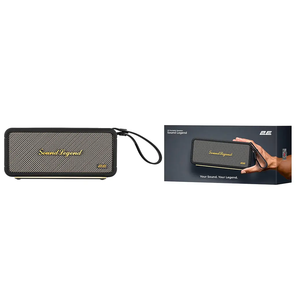 Портативна колонка 2E SoundLegend Black 80 Вт, BT 5.3, TWS, FLAC, MP3, WAV, EQ, Power Bank, IPX6, RGB - фото 2