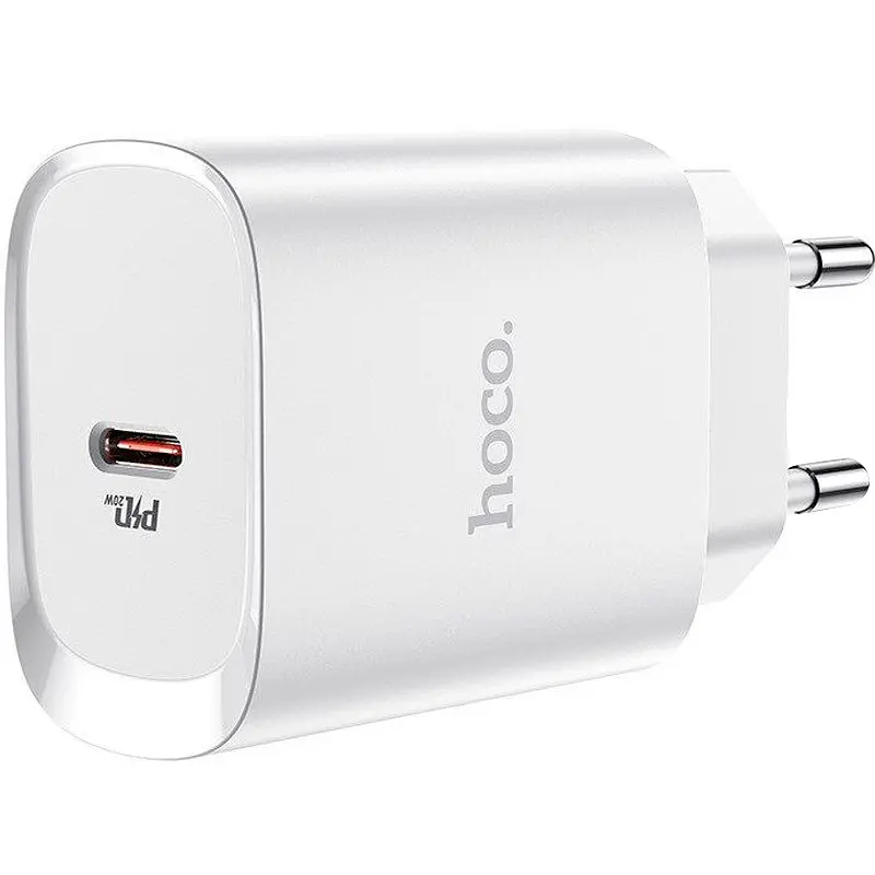 Мережевий зарядний пристрій 1Type-C Hoco N14 20 W White - фото 2