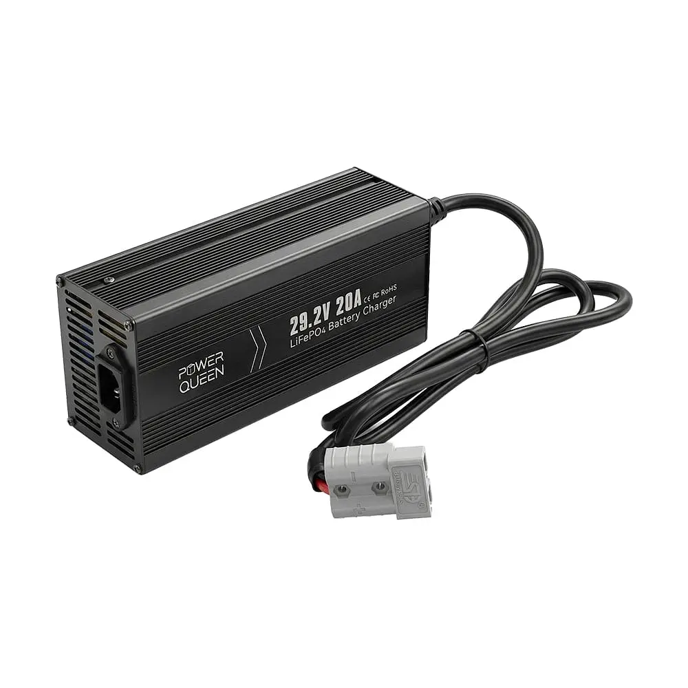 Зарядний пристрій для акумуляторних батарей LiFePO4 29.2V/20A Power Queen P24V20A-BCHA-MINI-X (44-00530) - фото 4