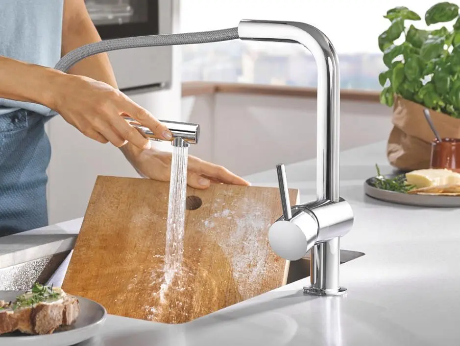 Змішувач для мийки Grohe Minta з висувною лійкою Хром 30412 - фото 5