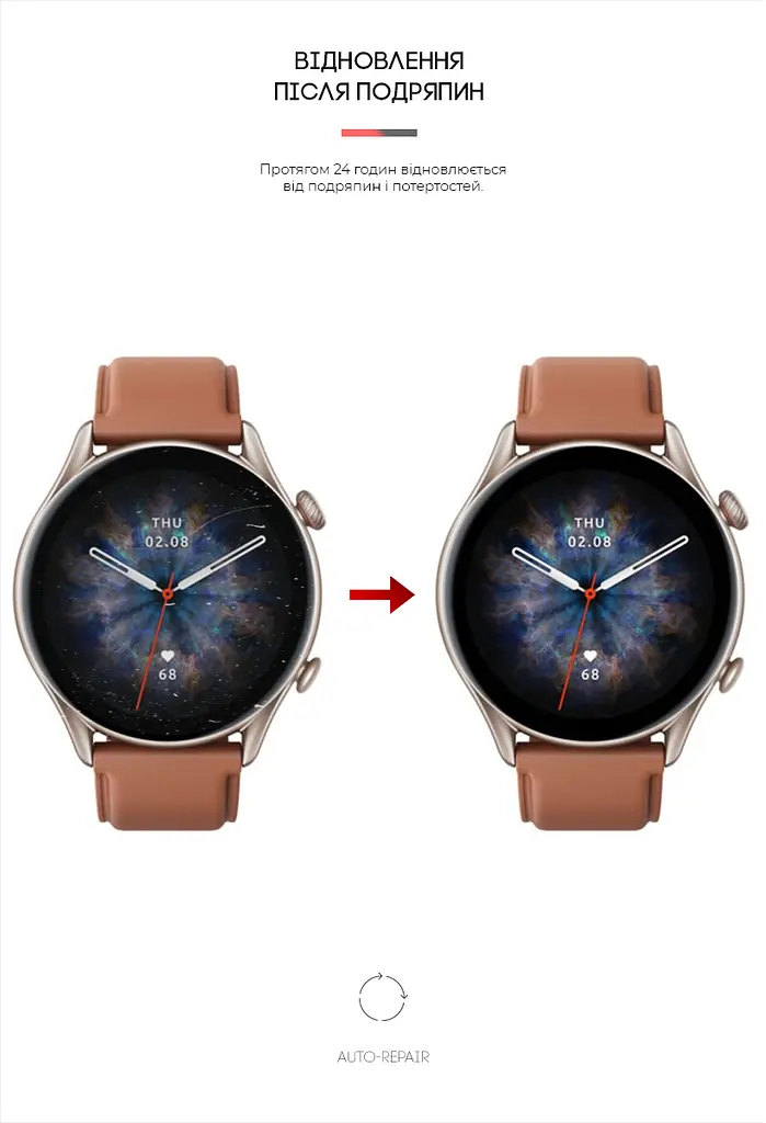Гідрогелева плівка на годинники Amazfit Watch GTR 3 Pro ArmorStandart захисна плівка для смарт годинників прозора (ARM62161) - фото 3