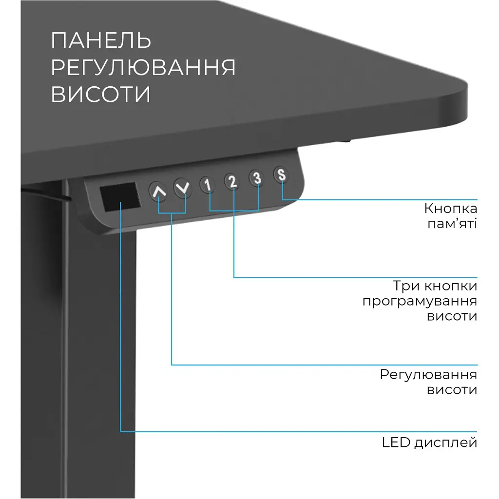 Комп'ютерний ігровий стіл OfficePro ODE1670B Black [124850] - фото 3