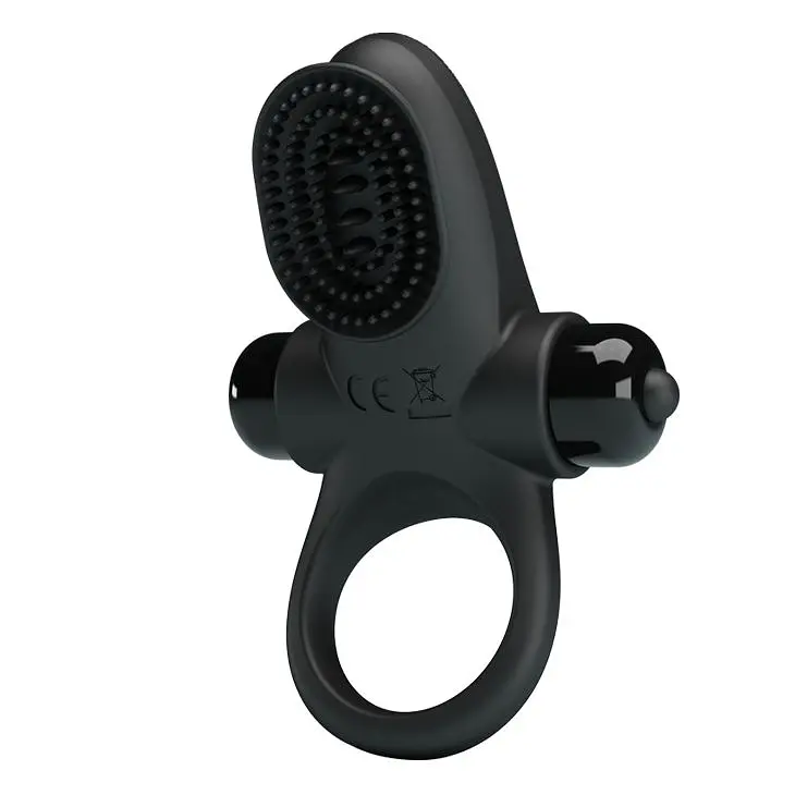 Віброкільце Pretty Love Vibrant Penis Ring II Black, 8.6х3 см (чорний) - фото 2